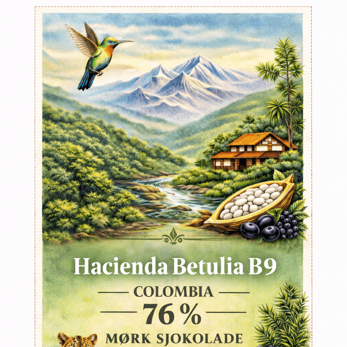 MONO Sjokoladeplate Colombia Hacienda Betulia B9 76% 