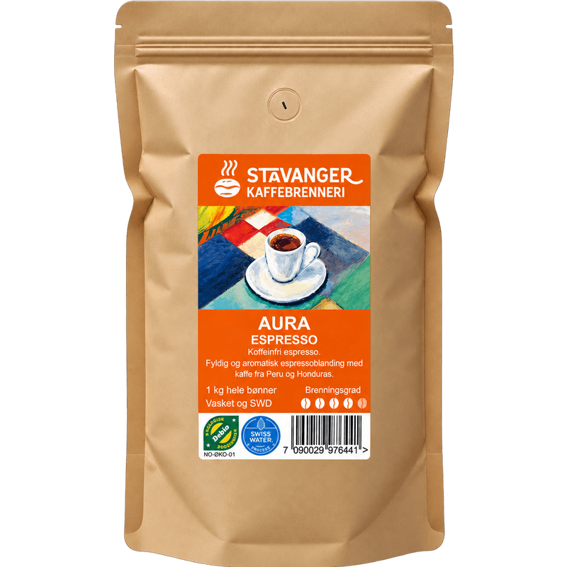 Aura Decaf Espresso, 1kg Organic