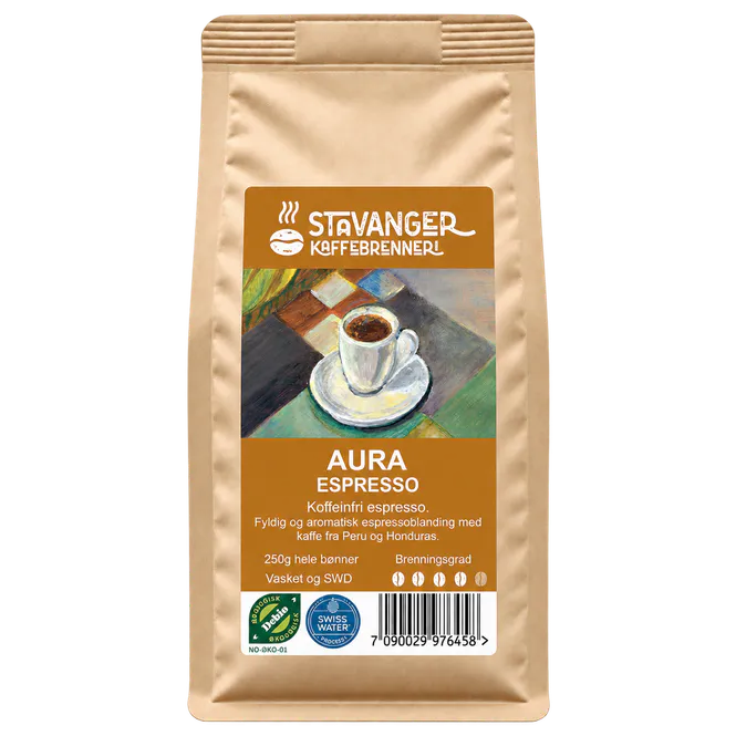 Hovedbilde Aura Espresso, 250g koffeinfri og økologisk