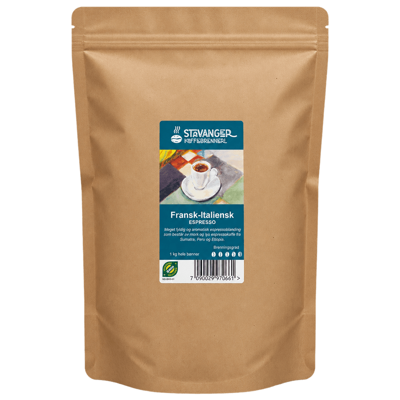Økologisk espresso fransk/italiensk 1kg, 